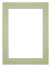 Passepartout 45x60cm Karton Mintgrün Rand 4cm Gerade - Vorne | Yourdecoration.de