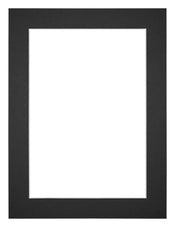 Passepartout 45x60cm Karton Schwarz Rand 4cm Gerade - Vorne | Yourdecoration.de