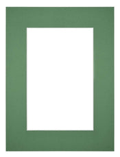 Passepartout 45x60cm Karton WaldgrÃ¼n Rand 6cm Gerade - Vorne | Yourdecoration.de