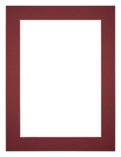 Passepartout 45x60cm Karton Weinrot Rand 4cm Gerade - Vorne | Yourdecoration.de