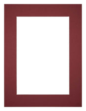 Passepartout 45x60cm Karton Weinrot Rand 5cm Gerade - Vorne | Yourdecoration.de