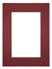 Passepartout 45x60cm Karton Weinrot Rand 6cm Gerade - Vorne | Yourdecoration.de
