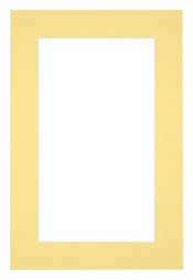 Passepartout 61x91,5cm Karton Gelb Rand 5cm Gerade - Vorne | Yourdecoration.de