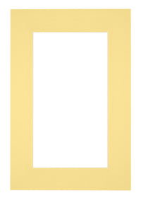 Passepartout 62x93cm Karton Gelb Rand 6cm Gerade - Vorne | Yourdecoration.de