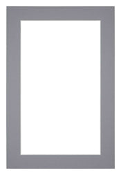 Passepartout 20x30cm Karton Grau Rand 4cm Gerade - Vorne | Yourdecoration.de