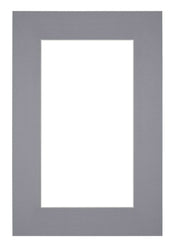 Passepartout 62x93cm Karton Grau Rand 6cm Gerade - Vorne | Yourdecoration.de
