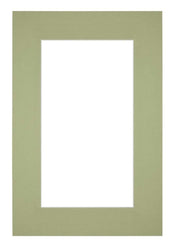 Passepartout 62x93cm Karton Mintgrün Rand 6cm Gerade - Vorne | Yourdecoration.de