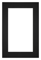 Passepartout 62x93cm Karton Schwarz Rand 5cm Gerade - Vorne | Yourdecoration.de