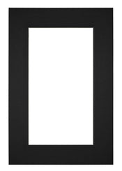 Passepartout 62x93cm Karton Schwarz Rand 6cm Gerade - Vorne | Yourdecoration.de