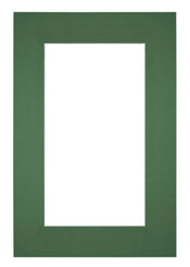Passepartout 62x93cm Karton WaldgrÃ¼n Rand 6cm Gerade - Vorne | Yourdecoration.de