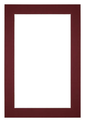 Passepartout 62x93cm Karton Weinrot Rand 4cm Gerade - Vorne | Yourdecoration.de
