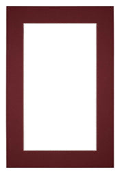 Passepartout 20x30cm Karton Weinrot Rand 5cm Gerade - Vorne | Yourdecoration.de