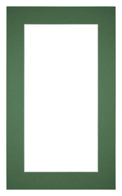Passepartout 30x50cm Karton Waldgrün Rand 5cm Gerade - Vorne | Yourdecoration.de