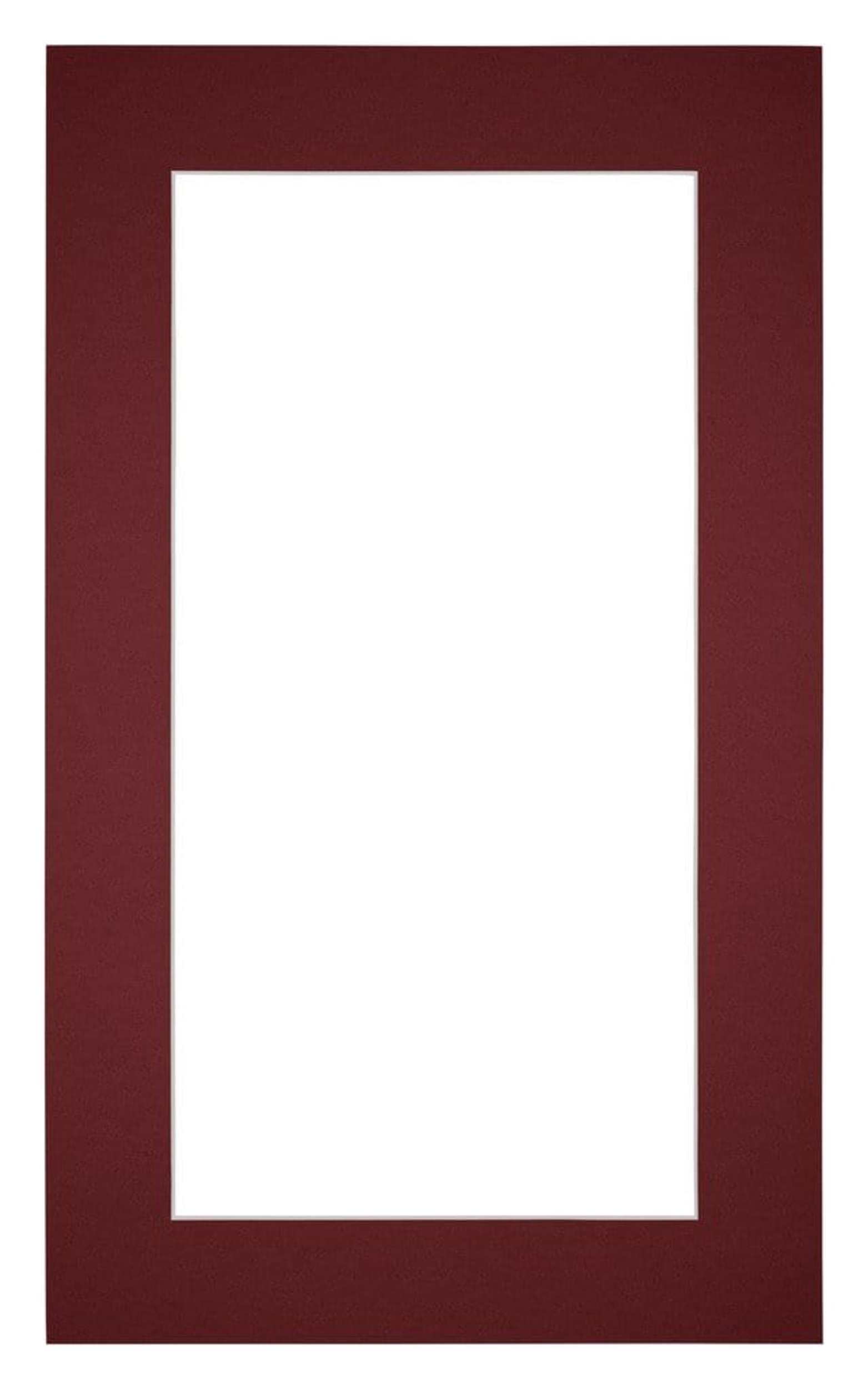 Passepartout Blanc 40x60cm (photo 30x50cm) - Carton 630g/m², Biseau 45°, Sans Acide