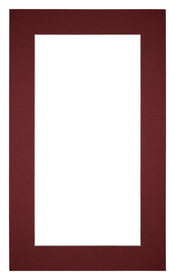 Passepartout 30x50cm Karton Weinrot Rand 5cm Gerade - Vorne | Yourdecoration.de