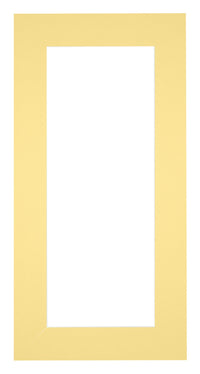 Passepartout 40x80cm Karton Gelb Rand 6cm Gerade - Vorne | Yourdecoration.de