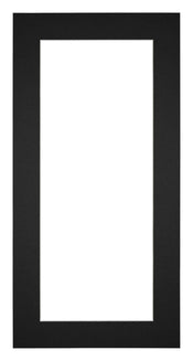 Passepartout 20x40cm Karton Schwarz Rand 5cm Gerade - Vorne | Yourdecoration.de