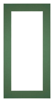 Passepartout 40x70cm Karton Waldgrün Rand 5cm Gerade - Vorne | Yourdecoration.de