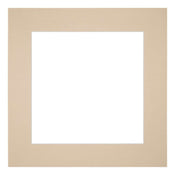 Passepartout 45x45cm Karton Beige Rand 6cm Gerade - Vorne | Yourdecoration.de