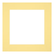 Passepartout 40x40cm Karton Gelb Rand 6cm Gerade - Vorne | Yourdecoration.de