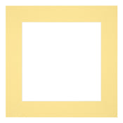 Passepartout 45x45cm Karton Gelb Rand 6cm Gerade - Vorne | Yourdecoration.de
