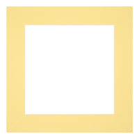 Passepartout 45x45cm Karton Gelb Rand 6cm Gerade - Vorne | Yourdecoration.de