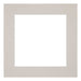 Passepartout 40x40cm Karton Grau Granit Rand 6cm Gerade - Vorne | Yourdecoration.de