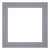 Passepartout 45x45cm Karton Grau Rand 5cm Gerade - Vorne | Yourdecoration.de