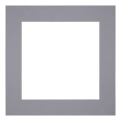 Passepartout 40x40cm Karton Grau Rand 6cm Gerade - Vorne | Yourdecoration.de
