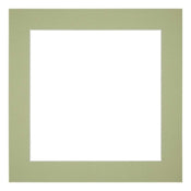 Passepartout 25x25cm Karton Mintgrün Rand 5cm Gerade - Vorne | Yourdecoration.de