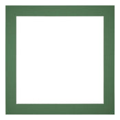 Passepartout 20x20cm Karton Waldgrün Rand 4cm Gerade - Vorne | Yourdecoration.de