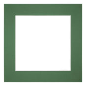 Passepartout 50x50cm Karton Waldgrün Rand 6cm Gerade - Vorne | Yourdecoration.de