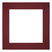Passepartout 50x50cm Karton Weinrot Rand 6cm Gerade - Vorne | Yourdecoration.de