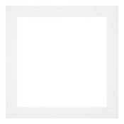 Passepartout 20x20cm Karton Weiss Rand 4cm Gerade - Vorne | Yourdecoration.de