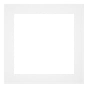 Passepartout 45x45cm Karton Weiss Rand 5cm Gerade - Vorne | Yourdecoration.de