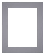 Passepartout 24x30cm Karton Grau Rand 6cm Gerade - Vorne | Yourdecoration.de