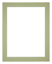 Passepartout 28x35cm Karton Mintgrün Rand 4cm Gerade - Vorne | Yourdecoration.de