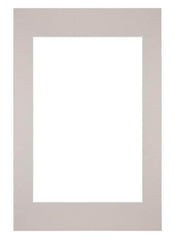 Passepartout 40x60cm Karton Grau Granit Rand Gerade - Vorne | Yourdecoration.de