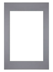 Passepartout 40x60cm Karton Grau Rand Gerade - Vorne | Yourdecoration.de