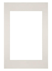 Passepartout 40x60cm Karton Hellgrau Rand Gerade - Vorne | Yourdecoration.de
