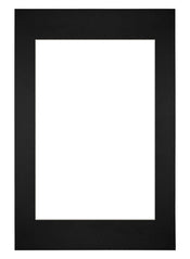 Passepartout 40x60cm Karton Schwarz Rand Gerade - Vorne | Yourdecoration.de