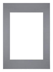 Passepartout 42x59,4cm A2/A3 Karton Grau Rand Gerade - Vorne | Yourdecoration.de