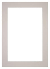 Passepartout 25x35cm Karton Grau Granit Rand 6cm Gerade - Vorne | Yourdecoration.de