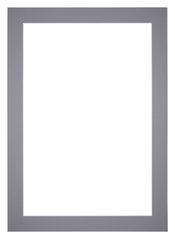 Passepartout 50x70cm Karton Grau Rand 5cm Gerade - Vorne | Yourdecoration.de
