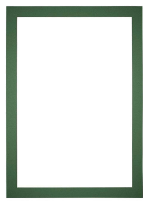 Passepartout 70x100cm Karton WaldgrÃ¼n Rand 4cm Gerade - Vorne | Yourdecoration.de