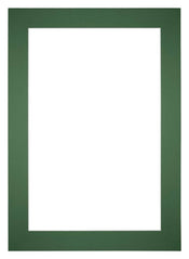 Passepartout 25x35cm Karton WaldgrÃ¼n Rand 6cm Gerade - Vorne | Yourdecoration.de