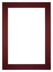 Passepartout 25x35cm Karton Weinrot Rand 6cm Gerade - Vorne | Yourdecoration.de