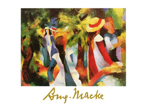 August Macke - Ragazze sotto gli alberi Kunstdruck 70x50cm | Yourdecoration.de