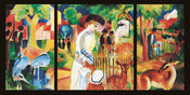 August Macke - Zoologischer Garten Kunstdruck 100x50cm | Yourdecoration.de