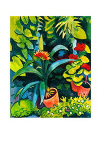 August Macke - Blumen im Garten Kunstdruck 50x70cm | Yourdecoration.de